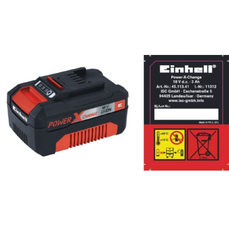 ΜΠΑΤΑΡΙΑ EINHELL POWER X CHANGE 18V 3,0AH LI-ON 4511341